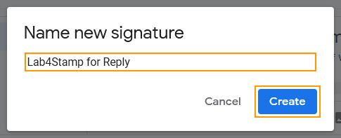 Gmail Signature. Signature name.
