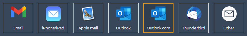 Outlook.com Signature. Email clients list.