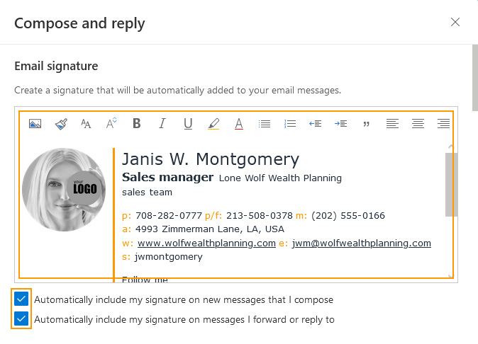 Outlook.com Signature. Paste signature.